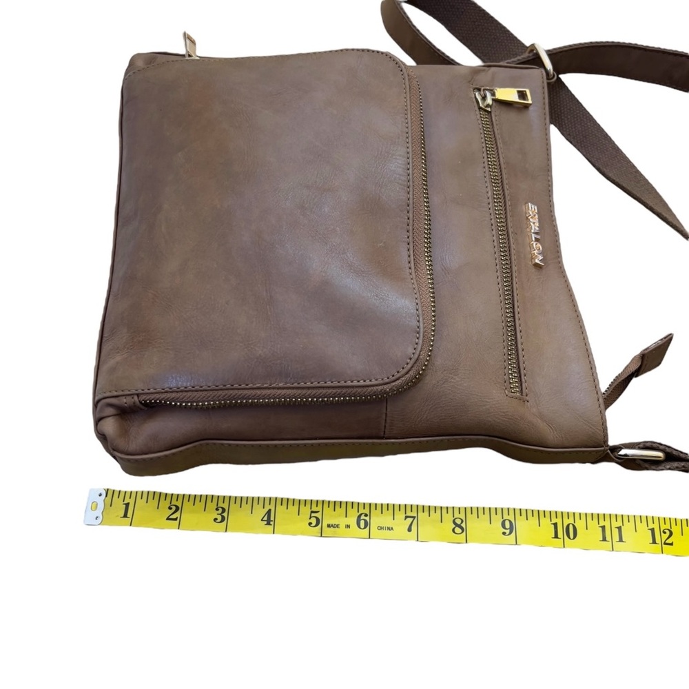 Estalon Genuine Leather Convertible Crossbody Shoulder Bag – Brown Made in India - Picture 15 of 16